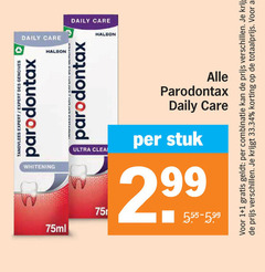  paradontax tandpasta 1 combinatie daily care tandvlees expert des parodontax whitening ultra stuk 75ml 