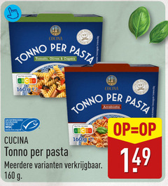  tonijn in blik 160 cucina tonno pasta tomato olives nutri score ge gecertificeerd duurzame visserij www.msc.org nl meerdere arrabiata 