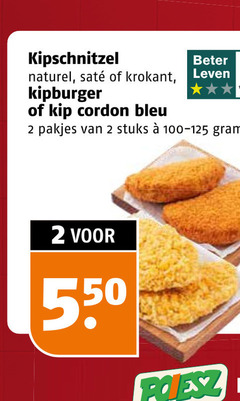  2 kipschnitzel naturel krokant kipburger kip cordon bleu beter leven stuks 