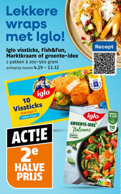  2 3 10 100 wraps iglo vissticks fish fun marktkraam groente idee pakken actieprijs recept omega filet 2e halve italiaans with 