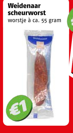  1 55 weidenaar worstje ca. 