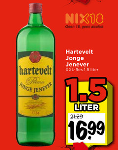  18 nix18 alcohol hartevelt jonge jenever xxl fles 1 5 liter 