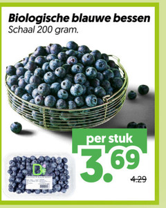  blauwe bessen 200 biologische schaal stuk 