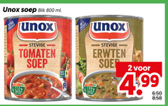 unox soep 2 2109 blik ml land tomaten beter groenten kom erwten 