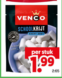 venco drop alice enige schoolkrijt zacht zoet stuk 