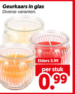  geurkaarsen geurkaars glas elders 3.99 stuk 