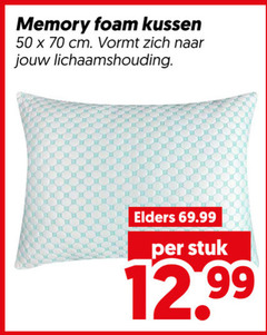  hoofdkussen 50 memory foam kussen cm lichaamshouding elders stuk 