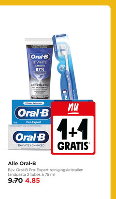  oral-b tandenborstel tandpasta 1 2 klinisch bewezen oral b 3d white verwijdert des taches surface oppervlakkige verkleuringen reinigen medium ml avec charbon houtskool witter poetsbeurt fraicheur menthe fris pepermunt cristaux pro expert advanced dentifrice doux pour ral indicator tubes 