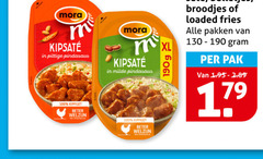  kipsate 100 mora pittige pindasaus milde kipfilet beter welzijn xl broodjes loaded fries pakken pak 17 