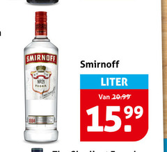  smirnoff wodka vodka liter 