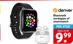  smartwatch denver bluetooth oordopjes stuk elders 