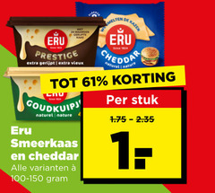  eru smeerkaas cheddar prestige maanden kaas gerijpt vieux razen naturel nature stuk 