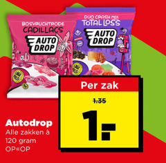  autodrop snoep 1 120 bosvruchtrode cadillacs auto drop zakken duo crash mix total loss zak 