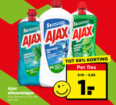  ajax allesreiniger 69 99 5x actions werking eucalyptus les hardnekkigste vul origine ingredienten le oorsprong flessen 1 25 liter brise fris vuil naturelle natuurlijke limoen fles 