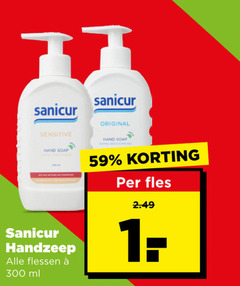  sanicur handzeep 11 300 sensitive hand soap flessen ml original fles 