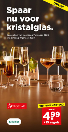 spaarakties 7 19 80 spaar kristalglas sparen woensdag oktober januari spiegelau class glass klik 15 zegels 