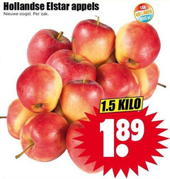  elstar appelen hollandse appels nieuwe oogst zak bodem kilo 