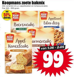  koopmans bakmix cakemix 25 99 320 zoete appelkoeken pak mans appeltaart deeg boerencake appel kaneelsuiker chocoladeflikken vanille 