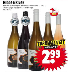  rode wijn witte 8 hidden river chardonnay merlot chenin blanc shiraz pinot grigio rosee blush fles char viognier 2 99 