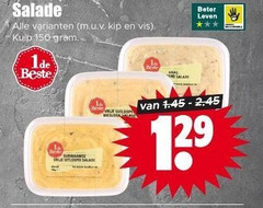  salade 150 kip vis kuip beter leven surinaamse vrije uitloopeieren 