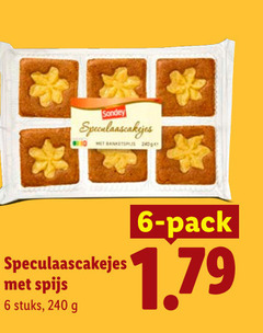  6 240 sondey speculaascakejes spijs stuks pack 