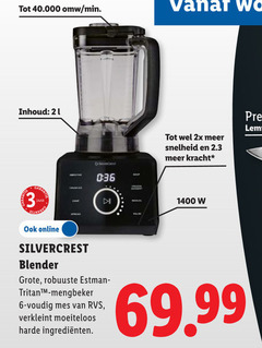  3 6 min inhoud 2x snelheid kracht online silvercrest blender robuuste tritan mengbeker mes rvs verkleint harde 