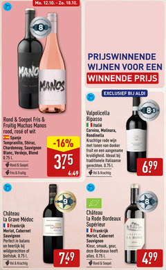  rode wijn 8 dod hamersma red blend manos prijswinnende wijnen winnende rose rond soepel fris fruitig muchas rood rosee wit spanje tempranillo shiraz chardonnay sauvignon blanc l valpolicella ripasso corvina rondinella tonen donker fruit kruidigheid traditionele italiaanse gerechten villa bordeaux la graver frankrijk merlot cabernet balans wildgerechten biefstuk grand vin medoc bouteille chateau les le 00 kleur geur antoine grid 