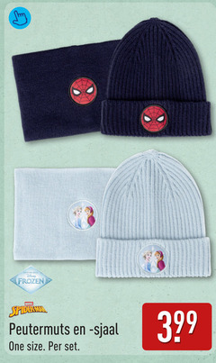  frozen marvel spiderman kindersjaal one size 