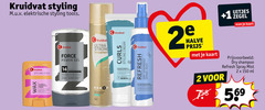  2 14 150 kruidvat styling elektrische tools force power gel ultra strong hairspray curls cream stick strength medium shine effect ultimate hold instant fixing wax gladde glanzende finish briljante micro fine spray pro vitamin geaccentueerde veerkrachtige des boucles souples refresh dry shampoo mist fris schoon haar volume wit cheveux frais sans 2e halve kaart 1 uitjes zegel scan ml 