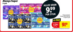 klik op dit plaatje voor een vergroting en voor vergelijkbare aanbiedingen gerelateerd aan
2 6 8 13 22 always super pak new day 5x protection pack 9 99 stuk protect xl platinum daily ultra secure night 3x normal hollandia 2 6 8 13 22 always super pak new day 5x protection pack 9 99 stuk protect xl platinum daily ultra secure night 3x normal hollandia