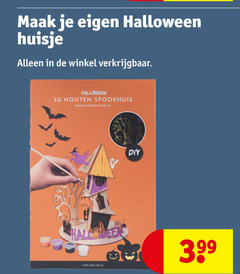  halloween huisje 3d houten spookhuis maison bois hal 13 7 cm 