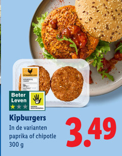  kipburgers 300 scharrelkip kipburger beter leven paprika chipotle 