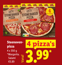  diepvriespizza 4 350 pizza margherita salami with crunchy base pizzas margarita 3.99 
