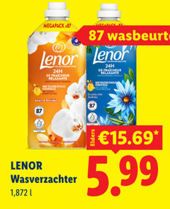  lenor wasverzachter megapack wasbeurten fraicheur relaxante touche 1 essentielle 5.99 