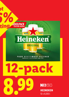  heineken blikjes bier 12 blikken held original puur gerstemout pilsener nederlands kwaliteitsbier pack nix18 335 
