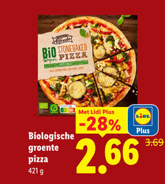  diepvriespizza bio organic pizza with crunchy base and crispy biologische groente 