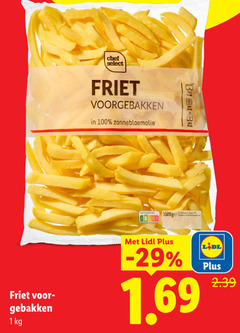  patat 1 100 chef select friet voorgebakken zonnebloemolie gebakken 