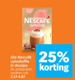  nescafe oploskoffie 25 new same taste doosjes varieeren cappuccino 