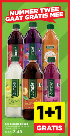  slimpie limonadesiroop 1 2 650 nummer twee smaakmakers hei suiker sinaasappel sumer calc lemon gluten ice tea siroop perzik flessen ml 