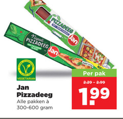  jan pizzadeeg tomatensaus napoli italiaanse vegetarian pakken 300-600 pak 