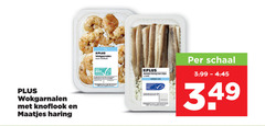  4 wokgarnalen knoflook maatjes haring rouw stuks uitjes verse vis schaal 3.99 