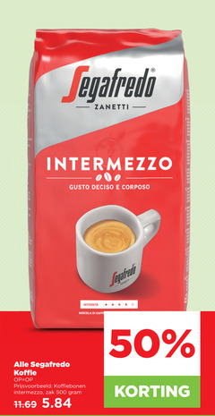  segafredo koffiebonen 50 500 zanetti intermezzo koffie gusto zak 