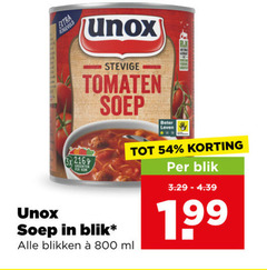  unox soep tomaten beter leven 3x blik blikken ml 
