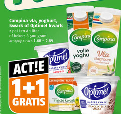  optimel campina yoghurt kwark drinkyoghurt 1 2 500 vla pakken liter bekers actieprijs wet aardbei proteine rijk aa camping volle slagroom romig milde mes vanille stracciatella 