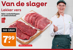  500 slager vers malse runderbieflappen runderschnitzels rund vlees start maandag 