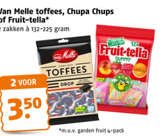  fruit-tella van melle chupa chups toffees lollies snoep 2 4 350 fruit zakken drop 12x dummy m.u.v garden pack 