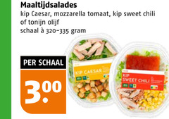  maaltijdsalade maaltijdsalades kip caesar mozzarella tomaat sweet chili tonijn olijf schaal 3 