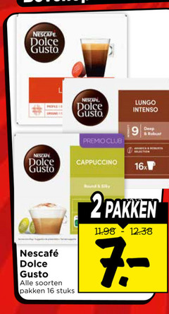  nescafe dolce gusto capsules 2 16 profile b lungo intenso deep robust premio club electron cappuccino 16x soorten pakken stuks 