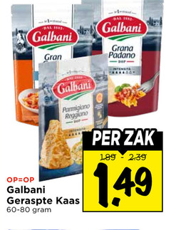  geraspte kaas galbani parmigiano reggiano bal grana padano zak 