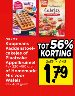  400 home wafels mans paddenstoel koopmans cakejes plaatcake appelkruimel pak homemade mix 